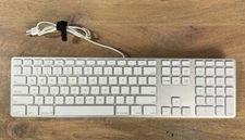 Apple A1243 USB Wired Aluminum Keyboard for office / electronics computer works