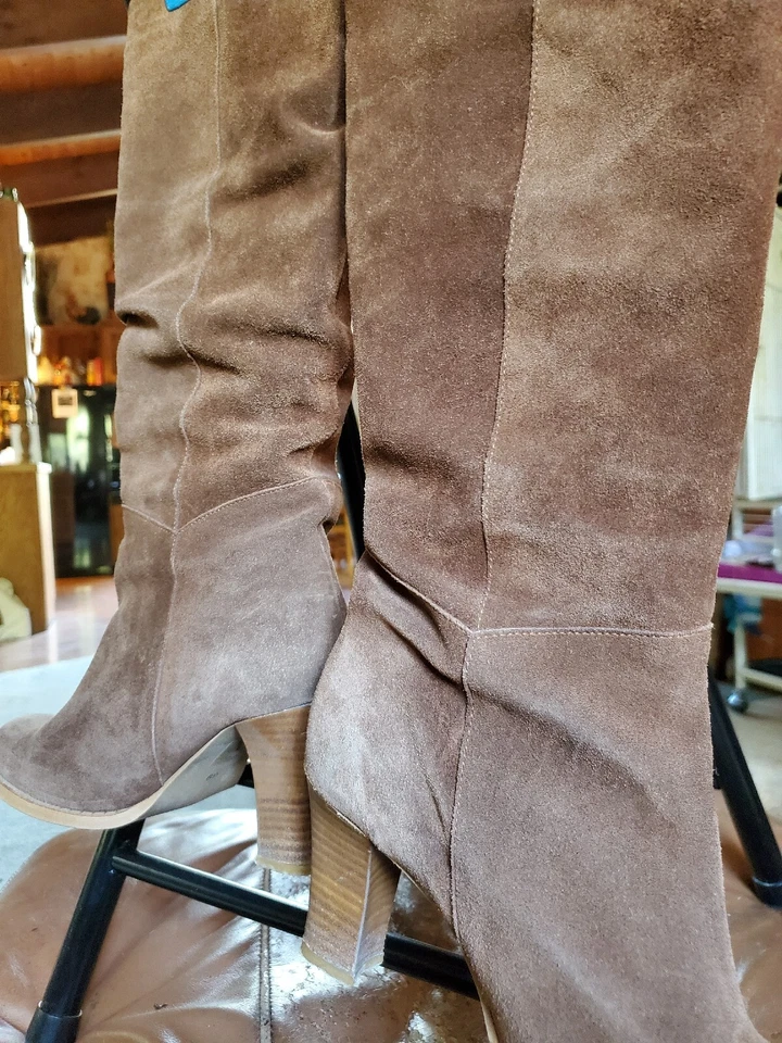 La Redoute of France * Botas de cuero de gamuza genuina *Talla 39 EURO * Talla 8 EE. UU. Foto 4 de 4