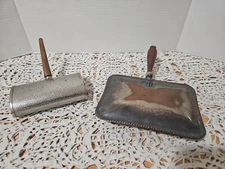 Lot 2 Vintage Fb Rogers Silver Copper Giftwood Japan Silent Butler/Crumb Catcher