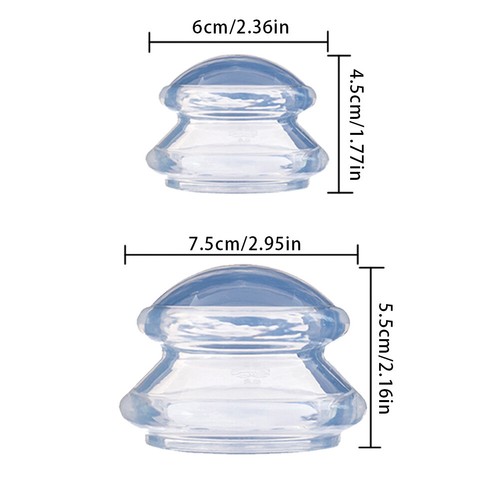 Ensemble de thérapie par ventouses silicone aspirateur médical anti cellulite tasses de massage 5 tasses - Photo 21/42