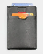 Men‘s Leather Slim Wallet Money Clip Credit Card Holds 3-5 Cards Folded Note Sto