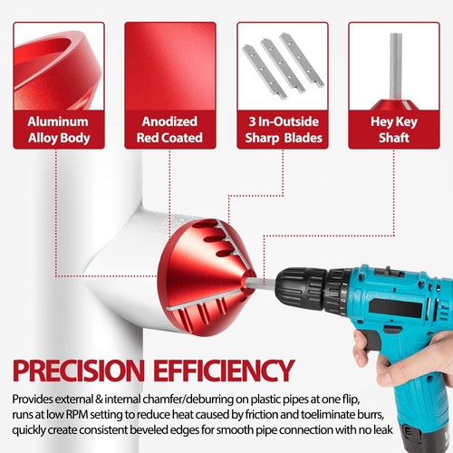 PVC Deburring Tools Inner Outer Reamer Chamfering Machine Burr Remover For Pipe - Picture 4 of 22