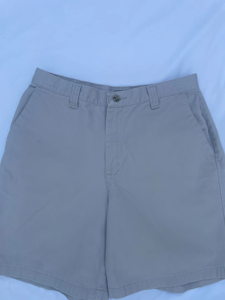 Pantalones Cortos Riders By Lee Para Mujer Informales Tiro Alto Mamá Caqui Talla 12M Foto 2 de 4