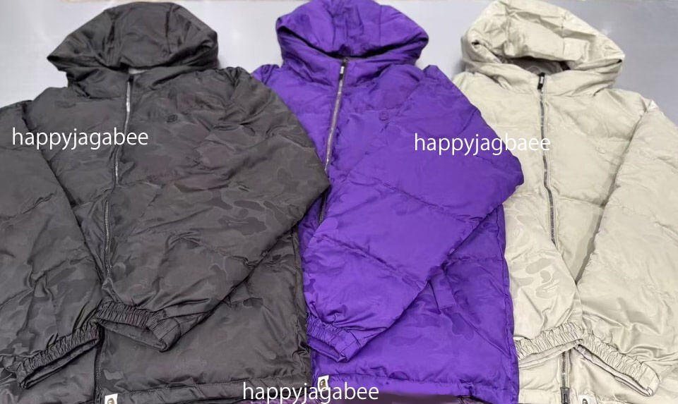 A BATHING APE Men's SOLID CAMO JACQUARD DOWN JACKET A BATHING APE Men's SOLID CAMO JACQUARD DOWN JACKET