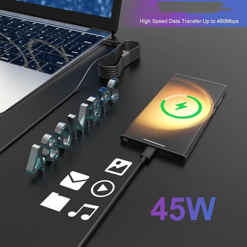 Super Fast Charging 45W USB C Wall for Samsung Galaxy S24 Ultra S23+ S21 Note20