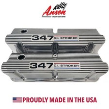 Ford 347 C.i. Stroker Pentroof Small Block Ford 289 Polished Tall Valve Covers Ford 347 C.i. Stroker Pentroof Small Block Ford 289 Polished Tall Valve Covers