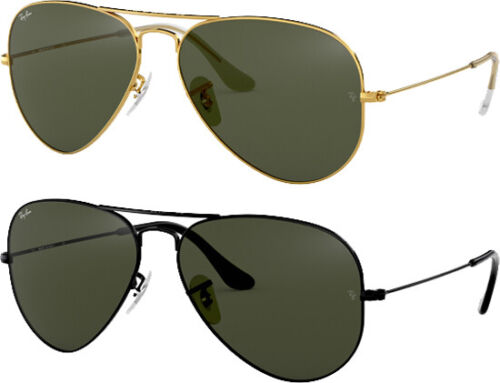 Large Fit Classic Aviator Sunglasses w/ Glass RB3025 L eBay