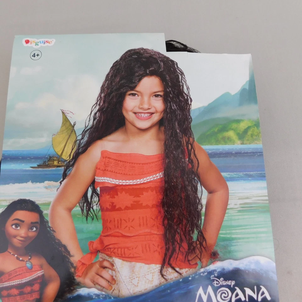 Disney Moana Niña Hawaiano Halloween Disfraz Kit - Peluca y Pegatinas Faciales #4055 Foto 3 de 4