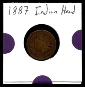 1887 Indian Head Cent #1C Philadelphia Mint A8