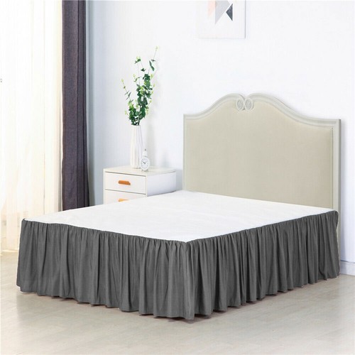 Nueva Falda de Cama Elástica Polvo Volantes Ajuste Fácil Envolvente Doble Completa Queen King Size - Imagen 50 de 90