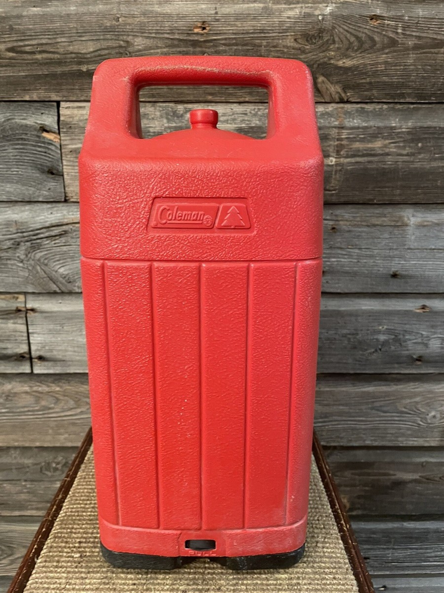 Vintage Coleman Lantern Portable Case Red Plastic Wichita