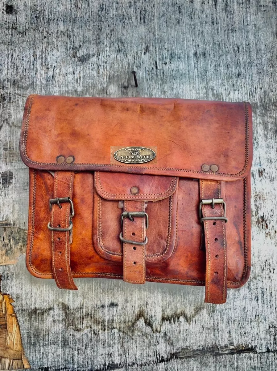 Donna pelle Vintage 1 Tasca Messenger Borsetta Borsa Cartella