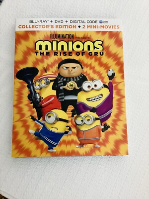 Minions The Rise of Gru Blu-ray DVD Digital with Slipcover New