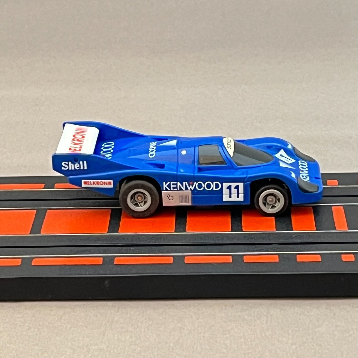 AFX Porsche 956 Kenwood Blue 0032 Turbo HO Slot Car Tomy