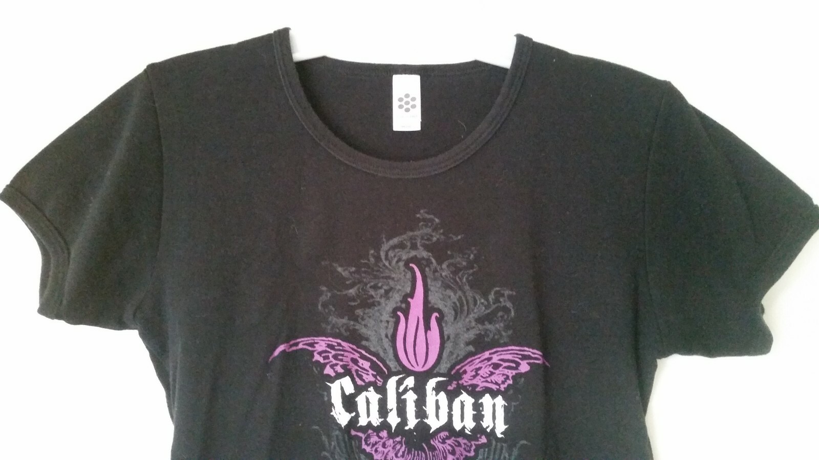 Caliban 100% Cotton Basic Solid Black Short Sleev… - image 2