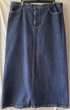 GAP WOMEN'S DENIM STRAIGHT PENCIL MIDI SKIRT, 14/16, 38" WAIST, MINT BARELY WORN