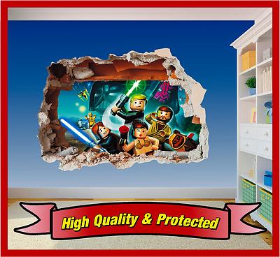 Lego Star Wars Hole in Wall Print Vinyl Sticker Decal