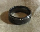 Ring Band Line Design  Silvertone Size 10 — photo 8