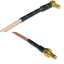 RG316 SSMB Male Angle to SMB MALE BULKHEAD RF Cable Rapid-SHIP LOT