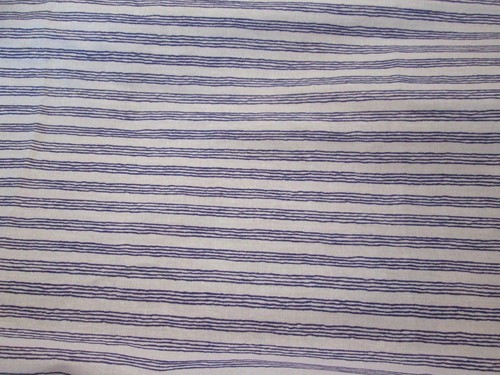 Purple Squiggle Lines on White Striped Craft Quilt Fabric 92 x 60 f1072 - Picture 2 of 3