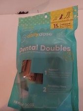 Daily Dose Dental Doubles Chews 15 Ct Med  Dog Free Ship 12/25