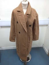 La Redoute Camel Wool Mix Coat Womens Size Uk Size8