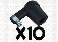 Pack of 10 Black Rubber Spark Plug Caps Suits classic motorcycles BSA, Triumph, 