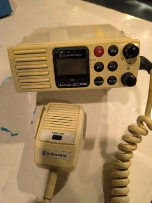 Standard Horizon Eclipse VHF FM Marine Radio Gxl240s Powers On. Recently Used.
