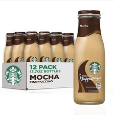 Starbucks Frappuccino Coffee Drink, Mocha, 13.7 Fl Oz Bottles 12 Pack