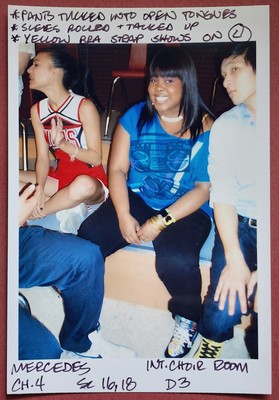 Glee TV Naya Rivera/Santana+Mike,Puck,Mercedes,Artie,Will,5 Rare Wardrobe Photos