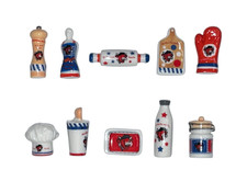 Série complète de 10 fèves Vache qui rit ustensiles 2023