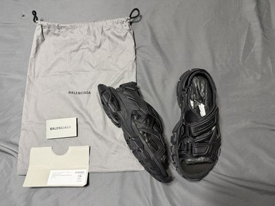 Balenciaga Track Sandals Triple Black Men's Size 8