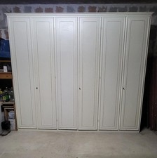 Armadio camera da letto 6 ante Bianco E Oro H 2,67 L 3,04 P 0,60