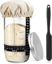 Sourdough Bread Baking Supplies,24 Oz Sourdough Starter Jar Glass, Sourdough Sta