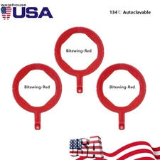 3Pcs Dental X-Ray Positioning System Ring XCP Style Bitewing Aiming Ring Red USA