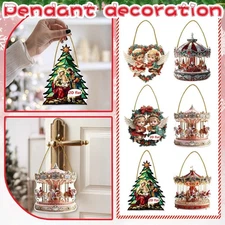 2D Acrylic Christmas Themed Garden Door And Window Ornaments, Holiday