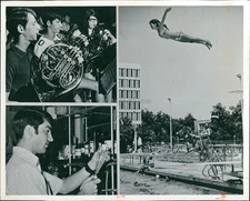 1970 Florida State University Swimming Diving Board 8X10 Historic Vintage Photo