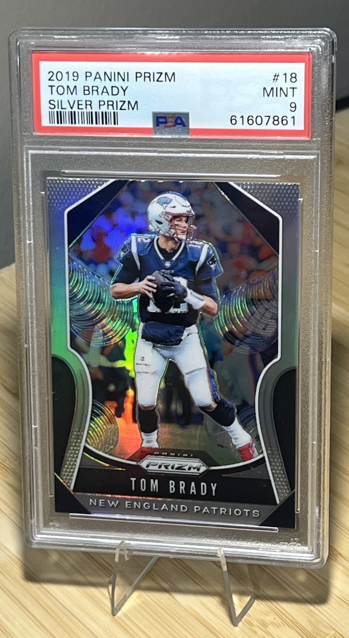 2019 Panini Prizm Tom Brady Silver #18 Patriots PSA 9 Mint
