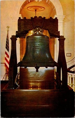 Vintage Liberty Bell Postcard Independence Hall Philadelphia PA 1960