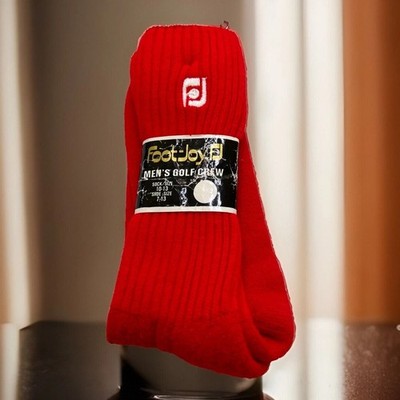 VTG Socks Footjoy Casual Crew Cushion Hi Bulk Orlon Mens Golf 10-13 Red 80s 90s.