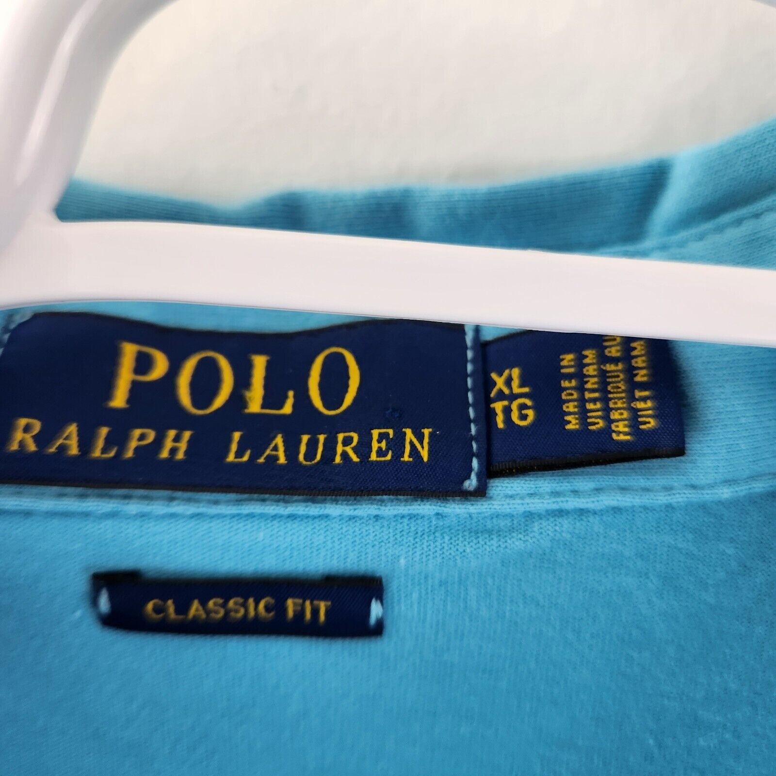 Polo Ralph Lauren camicia uomo XL blu vestibilità classica blu navy pony tinta unita golf polo