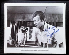 ROGER MOORE  FOR YOUR EYES ONLY  SIGNED 8x10 COA