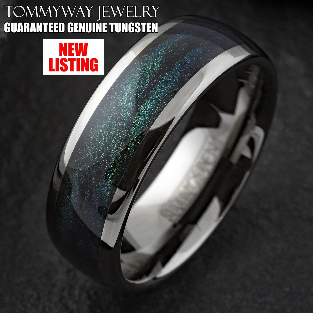Blauwe steen ringen stainless steel
