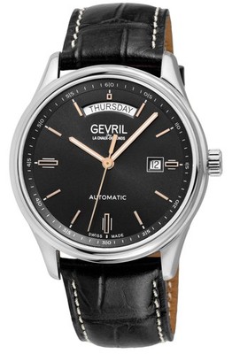 Excelsior Swiss made Automatic Sellita SW240, Day Date Black Dial,  Black Italia