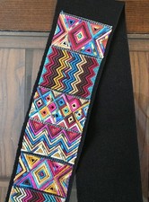 Handwoven Embroidered Sash Belt 78" Fringe Boho Tribal Geometric Wrap