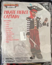 SPOOKTACULAR CREATIONS Pirate Costume Child 3T 3-4 yr Theatre Dress Up Party NEW