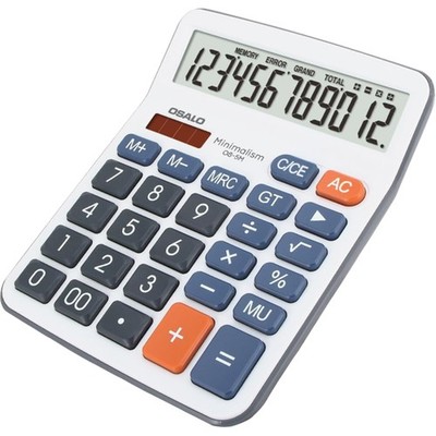 Calculator Large Buttons Large Display Solar 12-Digit Desk Calculator Office ...