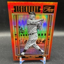 Ernie Lombardi Orange /20 2025 Panini Three and Two Legendary #L-ELD HOF