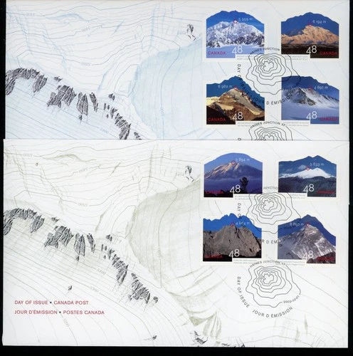 CANADA 2002 INTERNATIONAL YEAR OF MOUNTAINS #1960a-h FIRST DAY COVER !! M68