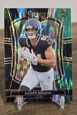 2025 PANINI SELECT PREMIER JAYDEN HIGGINS ROOKIE RC BLACK & GREEN SHOCK PRIZM